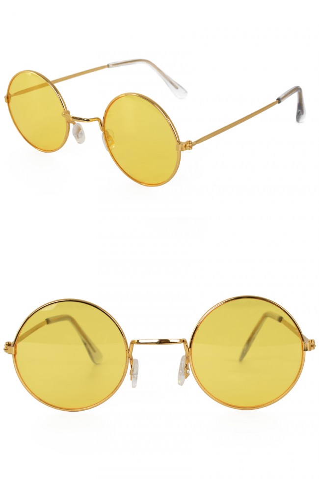 verkoop - attributen - Brillen - Hippie bril geel